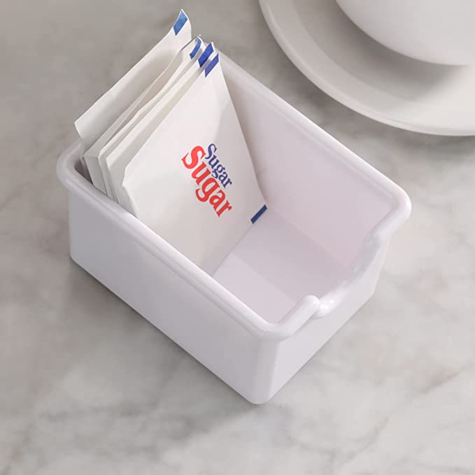 New Star Foodservice 28461 Plastic Sugar Packet Holder, White, Set of 12