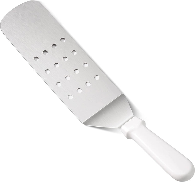 New Star Foodservice 36176 Plastic Handle Flexible Grill Turner/Spatula, Perforated, 14.5-Inch, White