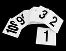 New Star Foodservice 23053 1-100 Double Sided Table Numbers, 4" x 4" Inch, White