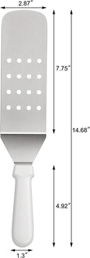 New Star Foodservice 36176 Plastic Handle Flexible Grill Turner/Spatula, Perforated, 14.5-Inch, White