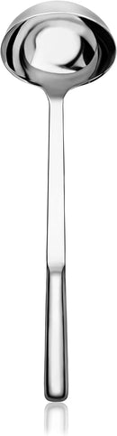 New Star Foodservice 52305 4 oz Hollow Handle Deep Soup Ladle, 13.25", Silver