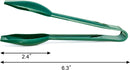 New Star Foodservice 35599 Utility Tong, High Heat Plastic, Straight Edge, 6 Inch, Set of 12, Green