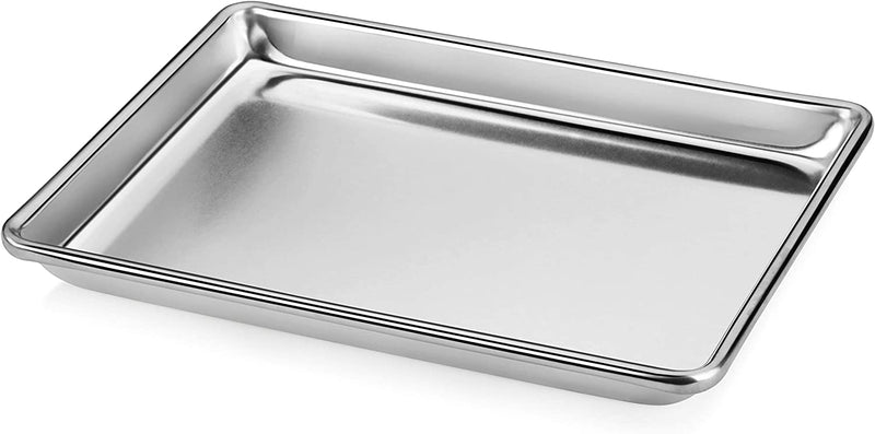 New Star Foodservice 36831 Commercial-Grade 18-Gauge Aluminum Sheet Pan/Bun Pan, 9" L x 13" W x 1" H (Quarter Size)