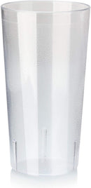New Star Foodservice 46502 Tumbler Beverage Cup, Stackable Cups, Break-Resistant Commercial SAN Plastic, 32 oz, Clear, Set of 12