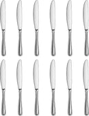 New Star Foodservice 58000 Slimline Pattern, 18/0 Stainless Steel, 90 Grams Heavy Duty Dinner Knife, 9-Inch, Set of 12