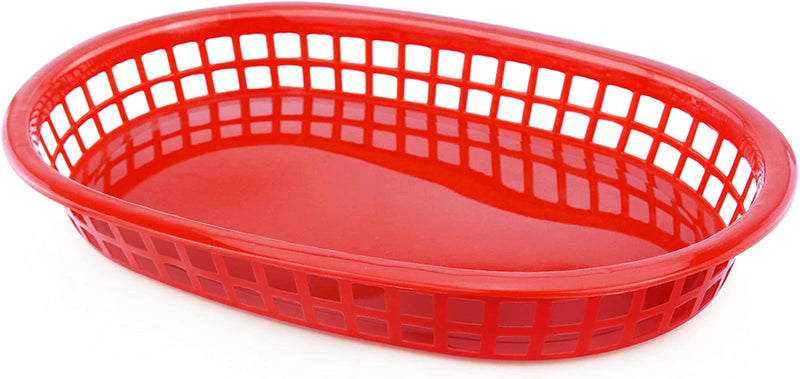 New Star Foodservice 44065 Fast Food Baskets, 10.5 x 7 Inch, Set of 12, Red