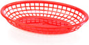 New Star Foodservice 44164 Fast Food Baskets, 9 1/4-Inch x 6-Inch Oval, Set of 12, Red