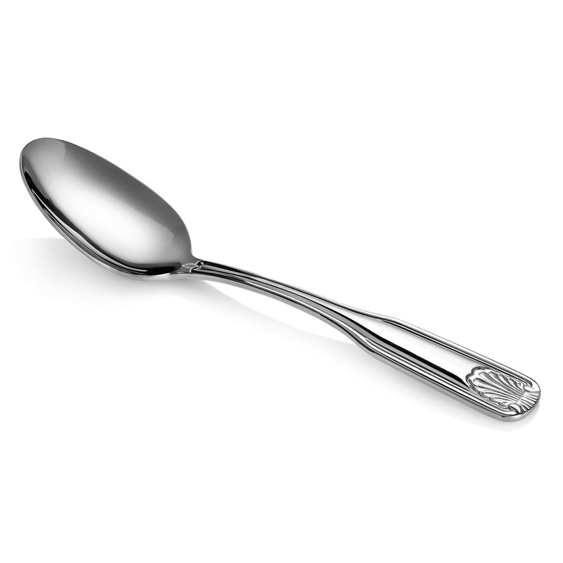 New Star Foodservice 58345 Shell Pattern, 18/0 Stainless Steel, Dinner Spoon, 7.5-Inch, Set of 12