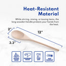 New Star Foodservice 42603 Classic Wood Kitchen Spoons Mixing Spoons, Light Yellow, Set of 3