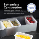 New Star Foodservice 48025 Stainless Steel Condiment Dispenser with 4 Compartments