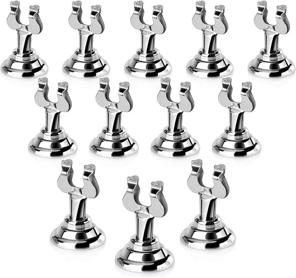New Star Foodservice 23428 Triton Harp Clip Style, Place Card/Table Number Holder, 1.5 Inch, Silver, Set of 12
