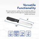 New Star Foodservice 58949 10-Inch Steak Knife, 5-Inch Rounded Serrated Blade with Plastic Handle, Jumbo, Set of 12