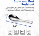 New Star Foodservice 1029062 Extra Heavy Duty Stainless Steel 18/10 Soup Spoons, Set of 12