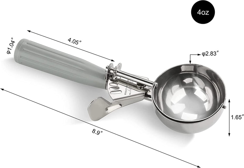 IS-4 4 oz. Stainless Steel Ice Scoop