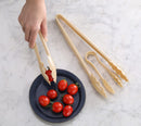 New Star Foodservice 35681 Utility Tong, High Heat Plastic, Scalloped, 6 inch, Set of 12, Beige