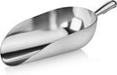 New Star Foodservice 34608 One-Piece Cast Aluminum Round Bottom Bar Ice Flour Utility Scoop, 85-Ounce, Silver (Hand Wash Only)