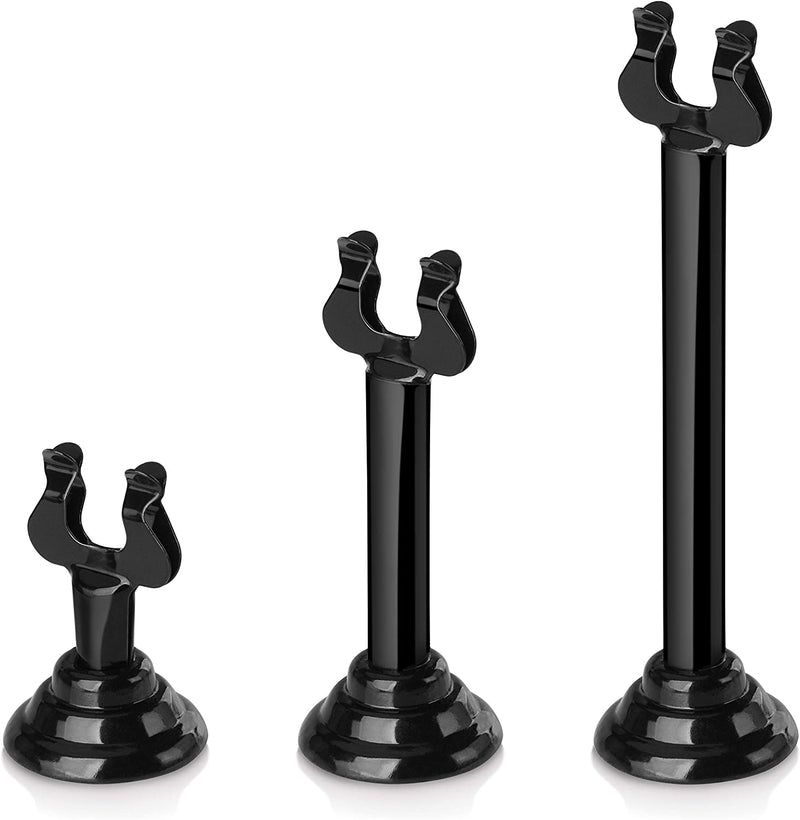 New Star Foodservice 27747 Triton/Ring-Clip Number Holder/Number Stand/Place Card Holder, Set of 12, 1.5-Inch, Black