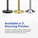 New Star Foodservice 54606 Stanchions, 36-Inch Height, 6.5-Foot Retractable Belt, Set of 2, Stainless Steel