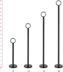 New Star Foodservice 27730 Ring-Clip Table Number Holder/Number Stand/Place Card Holder, 18-Inch, Set of 12, Black Finish