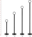 New Star Foodservice 27709 Ring-Clip Table Number Holder/Number Stand/Place Card Holder, 8-Inch, Set of 12, Black Finish