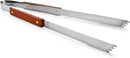 New Star Foodservice 59007 Stainless Steel BBQ Tool Set with Solid Hard Wood Handles, Set of 4