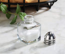 New Star Foodservice 22254 Glass Cube Mini Salt and Pepper Shaker with Stainless Steel Top, 0.5-Ounce, Set of 48