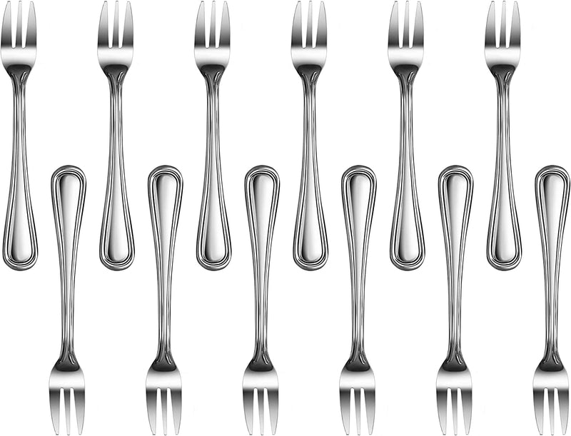 New Star Foodservice 58086 Slimline Pattern, 18/0 Stainless Steel, Oyster Fork, 5.4-Inch, Set of 12