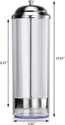 New Star Foodservice 26641 Stainless Steel Straw Dispenser, 3.5-Inch by 10.6-Inch, Clear