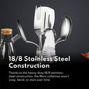 New Star Foodservice 52183 Hollow Handle Solid Serving Spoon, 12", Silver