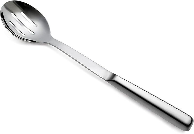 New Star Foodservice 52145 Hollow Handle Slotted Serving Spoon, 12", Silver