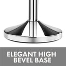New Star Foodservice 54743 Tulip Top Stainless Steel Stanchions, Set of 2 Posts with 1 of 79.5-Inch Red Velvet Rope