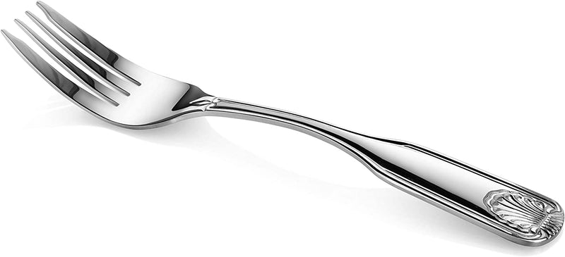 New Star Foodservice 58307 Shell Pattern, 18/0 Stainless Steel, Salad Fork, 7.1-Inch, Set of 12