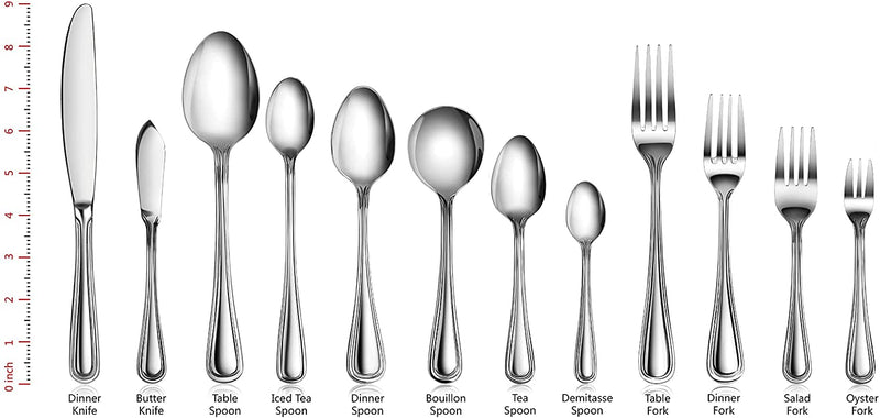 New Star Foodservice 58208 Slimline Pattern, 18/0 Stainless Steel, Serving Spoon, 8.4-Inch, Set of 12