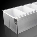 New Star Foodservice 48032 Stainless Steel Condiment Dispenser with 5 Compartments (NO ICE TRAY INCLUDED)