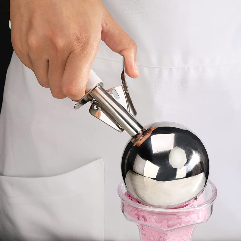 This ice-cream scoop has some sort of liquid in its hollow grip