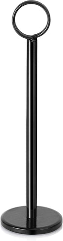 New Star Foodservice 27709 Ring-Clip Table Number Holder/Number Stand/Place Card Holder, 8-Inch, Set of 12, Black Finish