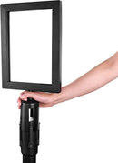 New Star Foodservice 54729 Commercial-Grade Stanchion Top Sign Frames, Black, Sign Sold Separately (Fits 2.5-Inch Post Diameter)