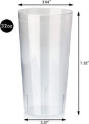 New Star Foodservice 46502 Tumbler Beverage Cups, Restaurant Quality, Plastic, 32 oz, Clear, Set of 12