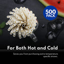 New Star Foodservice 1028645 Individually Wrapped Biodegradable Paper Drinking Straws, 500-Pack, White