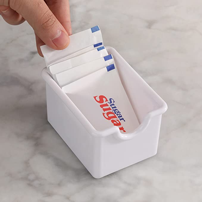 New Star Foodservice 28461 Plastic Sugar Packet Holder, White, Set of 12