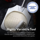 New Star Foodservice 50158 Aluminum Pizza Peel, Wooden Handle, 12 x 14 inch Blade, 26 inch overall