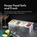 New Star Foodservice 48032 Stainless Steel Condiment Dispenser with 5 Compartments (NO ICE TRAY INCLUDED)