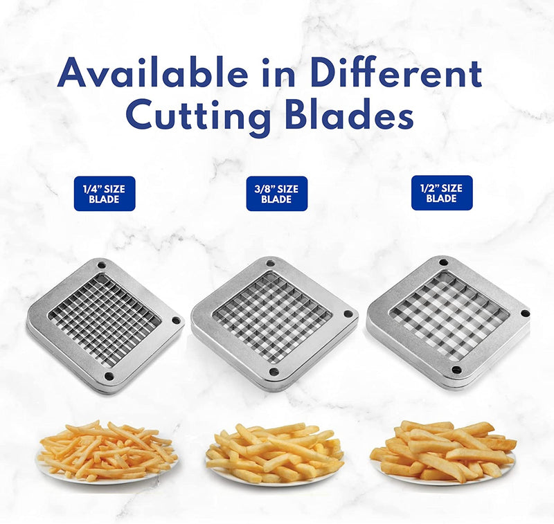 Commercial French Fry Cutter with 4 Replacement Blades, 1/4 and 3