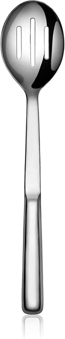 New Star Foodservice 52145 Hollow Handle Slotted Serving Spoon, 12", Silver