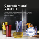 New Star Foodservice 46410 Tumbler Beverage Cup, Stackable Cups, Break-Resistant Commercial SAN Plastic, 16 oz, Red, Set of 72