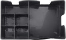 New Star Foodservice 48001 Plastic Bar Caddy Organizer with 6 Compartments, Black