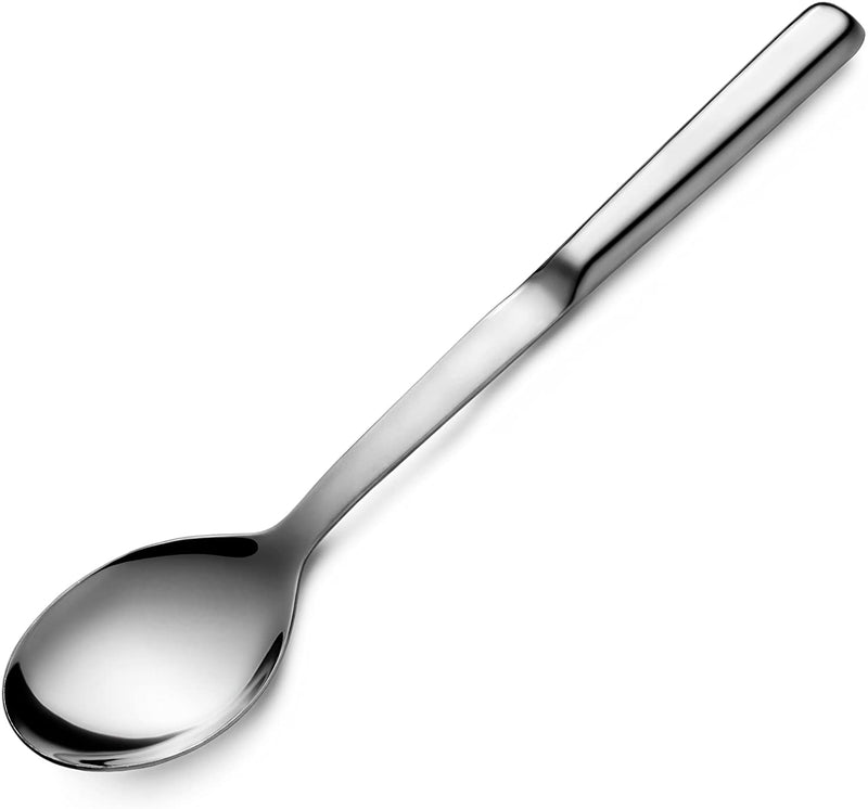 New Star Foodservice 52183 Hollow Handle Solid Serving Spoon, 12", Silver