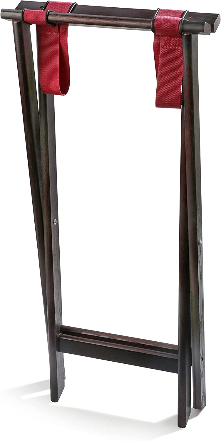 New Star 20021 Mahogany Finish Solid Birchwood Tray Stand, 31-Inch, Brown