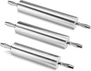 New Star Foodservice 37524 Extra Heavy Duty Restaurant Aluminum Rolling Pin, 18", Silver