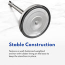 New Star Foodservice 54606 Stanchions, 36-Inch Height, 6.5-Foot Retractable Belt, Set of 2, Stainless Steel